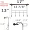 Blue Donuts Towel Door Hanger with Rack Bar, 5 Towel Hooks, 17 Inches Wide, Bronze BD3826603 - alternate 7
